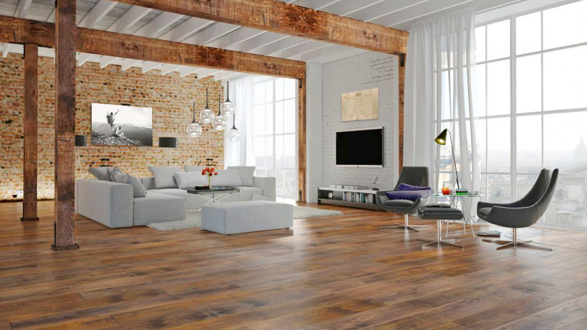 Suelo laminado de madera para su salón